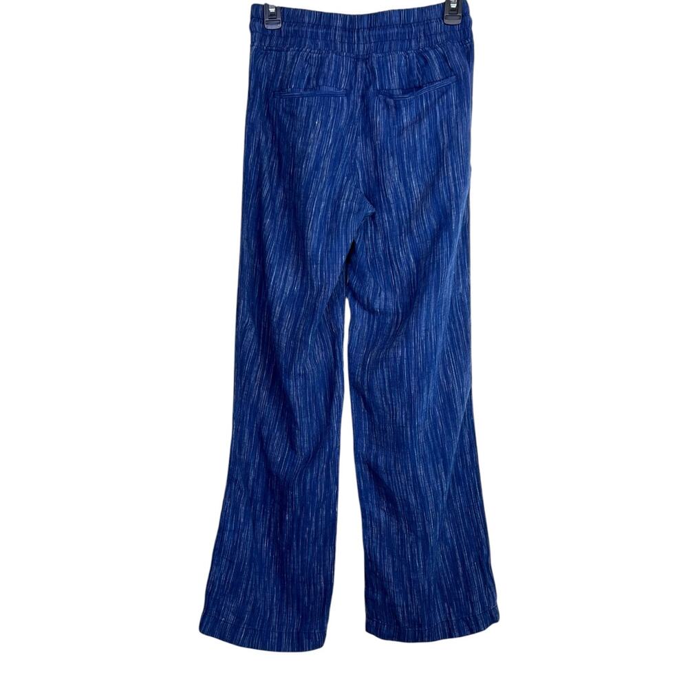 ATHLETA the Cabo Linen Textured Wide Leg Pant in Blue 100% Linen Women's Size 0 - Picture 6 of 15